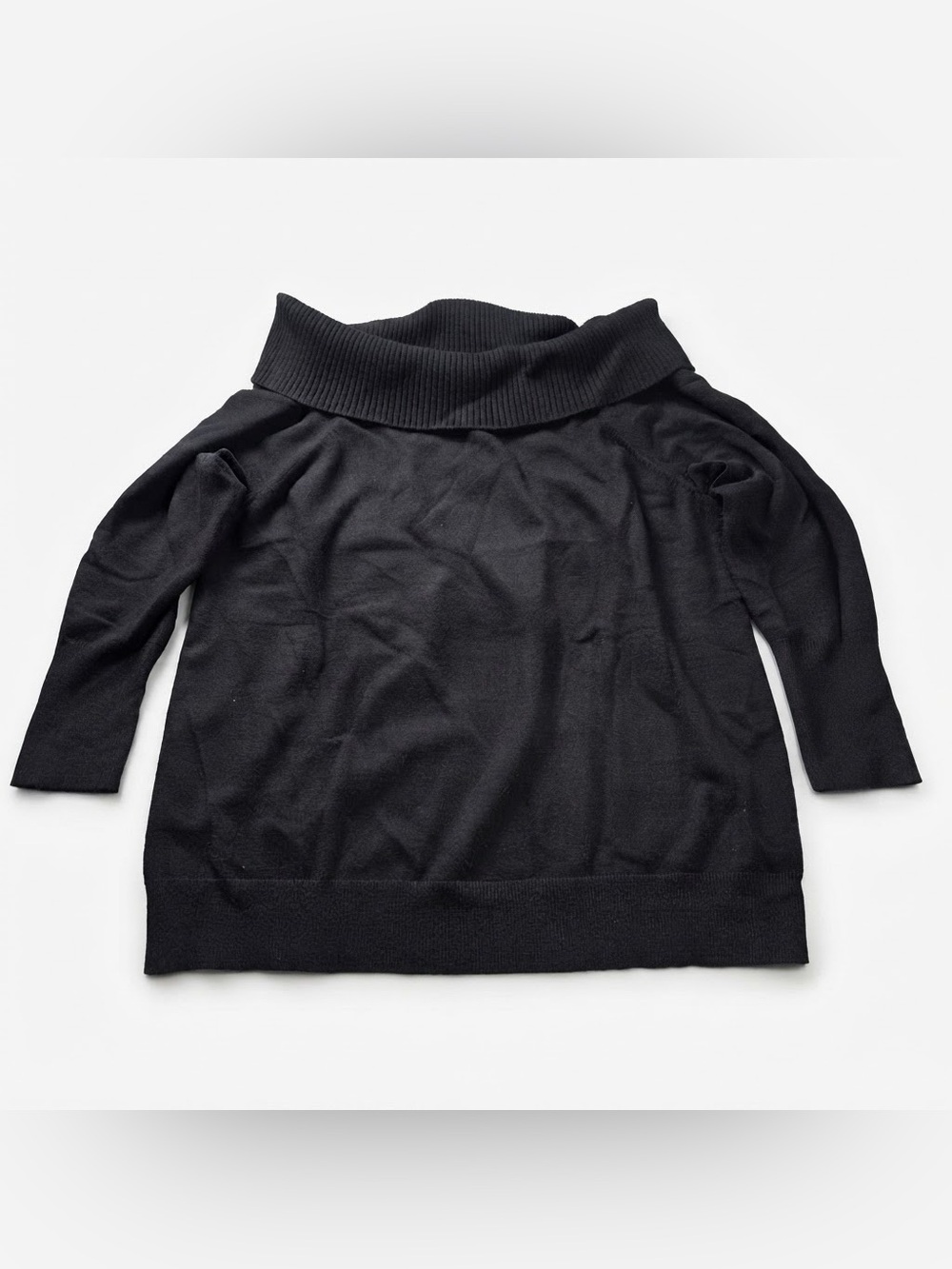 Torrid Pullover Off-Shoulder Sweater (Deep Black, Size 4X / US 26)